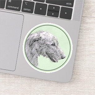 Irish Wolfhound Painting - Cute Original Dog Art