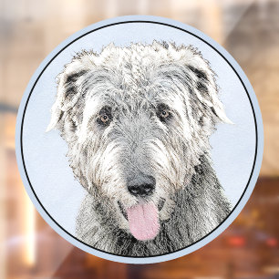 Irish Wolfhound Painting - Cute Original Dog Art