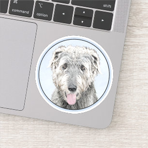 Irish Wolfhound Painting - Cute Original Dog Art