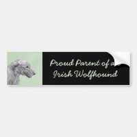 Irish Wolfhound Painting - Cute Original Dog Art