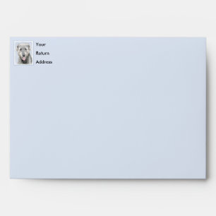 Irish Wolfhound Painting - Cute Original Dog Art Envelope