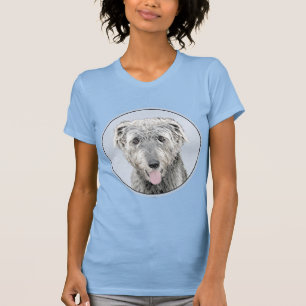 Irish Wolfhound Painting - Cute Original Dog Art T-Shirt
