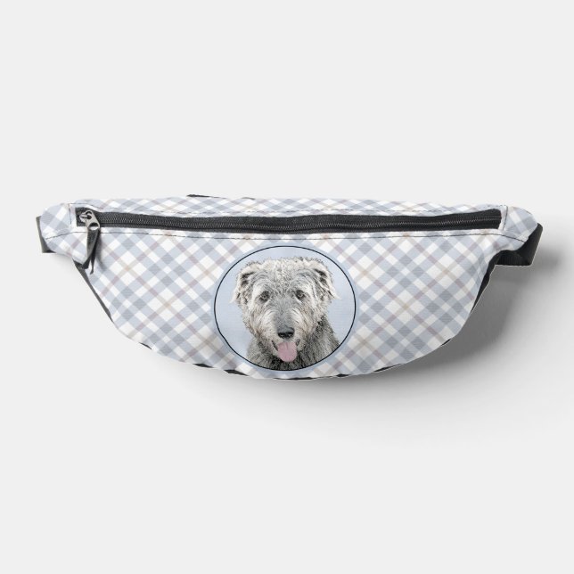 Irish Wolfhound Painting Grey Original Dog Art Bum Bags (Lay Down)