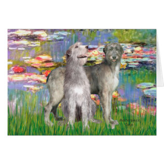 Irish Wolfhound Pair - Lilies 2 - Customised