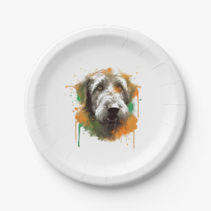 Irish Wolfhound Paper Plate