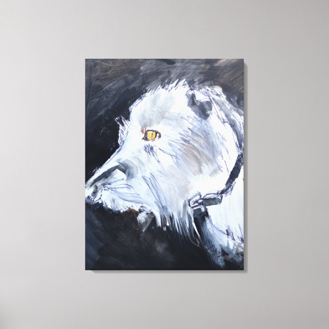 Irish Wolfhound Portrait Canvas Print (Front)
