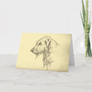 Irish Wolfhound Portrait Greeting Card