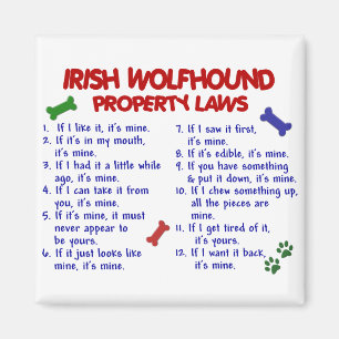 IRISH WOLFHOUND Property Laws 2 Magnet