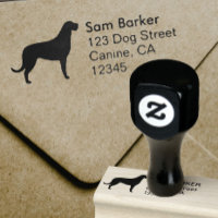 Irish Wolfhound Silhouette Return Address