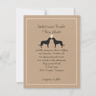 Irish Wolfhound Silhouettes Wedding Invitation