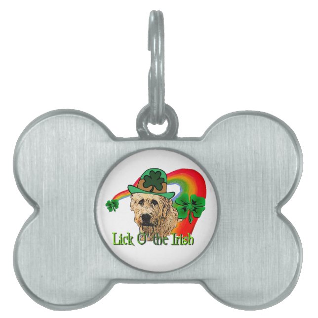 Irish Wolfhound St Patricks Pet ID Tag (Front)