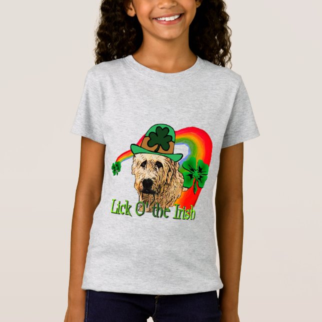 Irish Wolfhound St Patricks T-Shirt (Front)