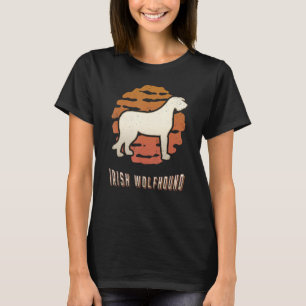 Irish Wolfhound Vintage Retro Classic Dog Sunset T-Shirt