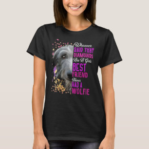 Irish Wolfhounds Are A Girls Best Friend Dog Mama  T-Shirt
