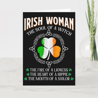 Irish Woman The Soul Of A Witch Shamrocks _1 Card