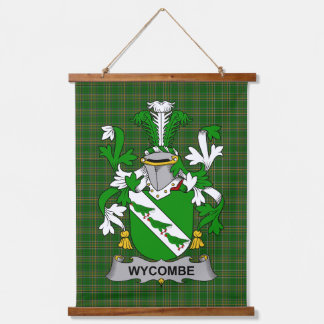 Irish Wycombe Coat of Arms Family Crest Hanging Tapestry