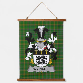 Irish Wyrrall Coat of Arms Family Crest Hanging Tapestry