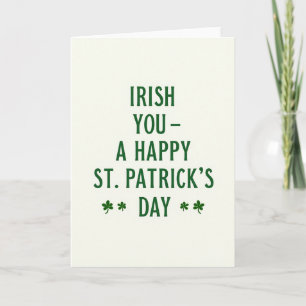 Irish You Happy Day For Partner Card