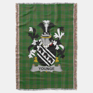 Irish Younge Coat of Arms Family Crest Ireland Throw Blanket