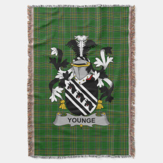 Irish Younge Coat of Arms Family Crest Ireland Throw Blanket