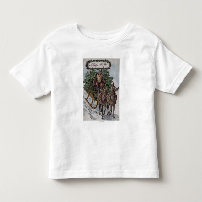 Irishman Driving Sleigh of Shamrocks Toddler T-Shirt (Front)