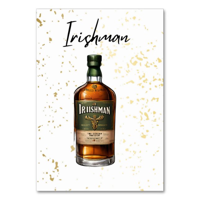 Irishman Wedding Table Number (Front)