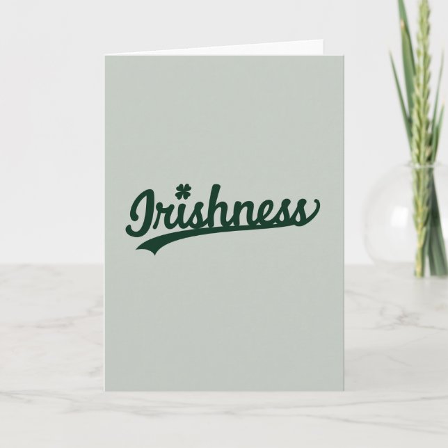 Irishness Shamrock Green Card (Front)