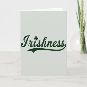 Irishness Shamrock Green Pattern Card