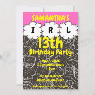 IRL Teen Girl Birthday Party Invitation