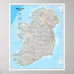 " Irland: 2011/heute - Detaillierte Landkarte ... Poster
