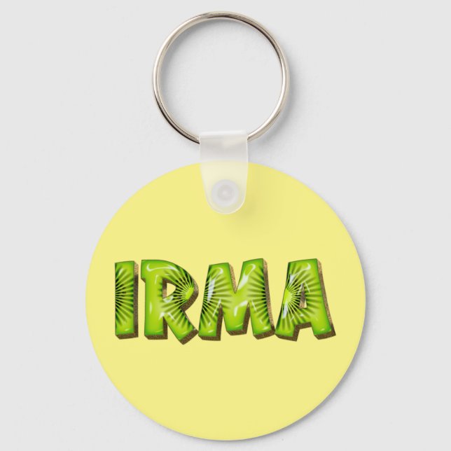Irma Name Kiwi Design Schlüsselanhänger Key Ring (Front)