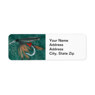 Iron Blue Dun Trout Fly Return Address Label
