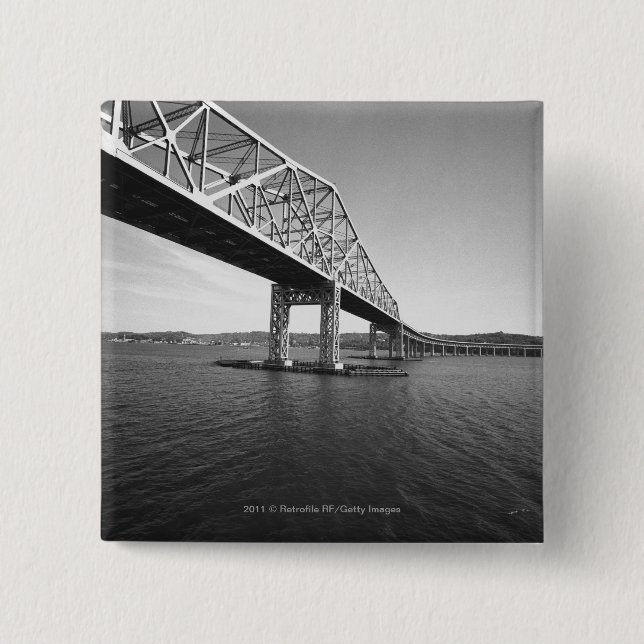 Iron bridge B&W 15 Cm Square Badge (Front)