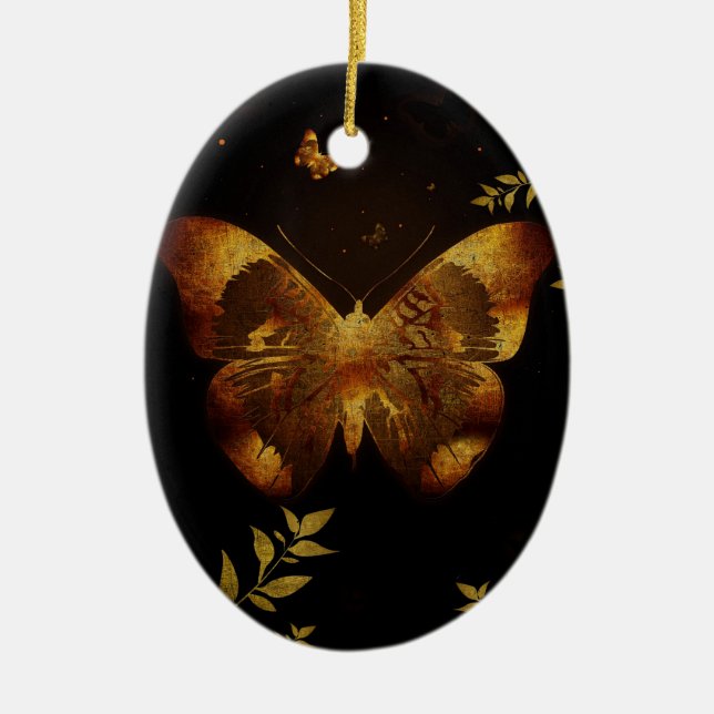 Iron Butterfly Ceramic Tree Decoration (Front)