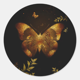Iron Butterfly Classic Round Sticker