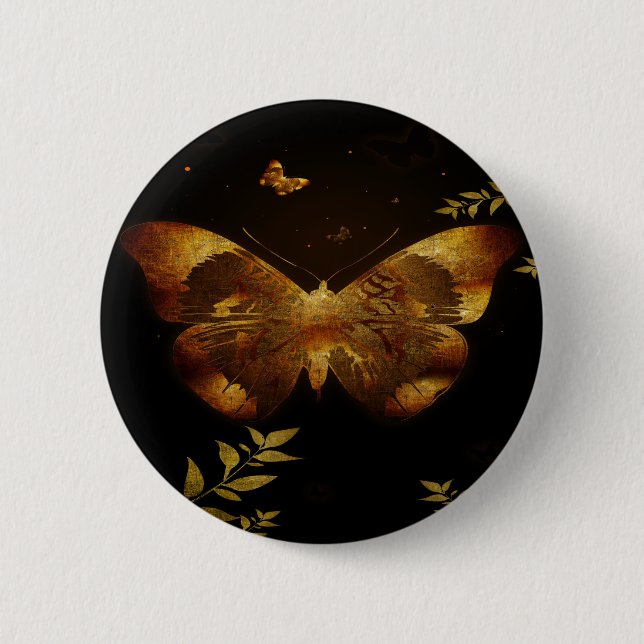 Iron Butterfly Cutout 6 Cm Round Badge (Front)