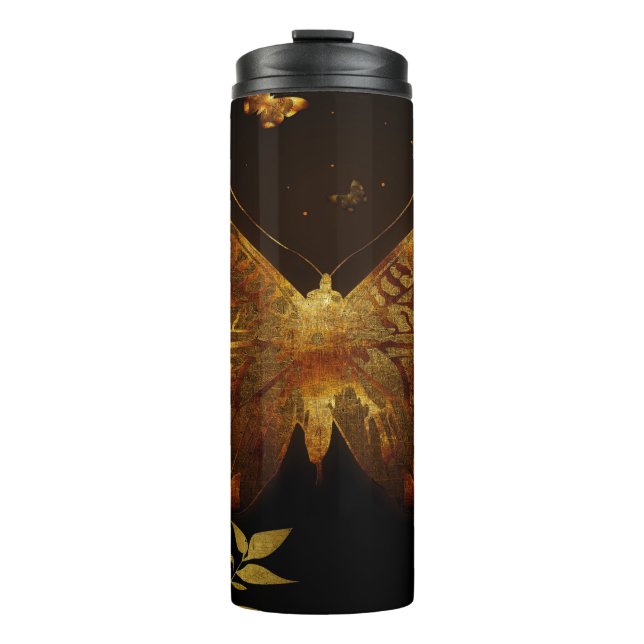 Iron Butterfly Cutout Thermal Tumbler (Front)