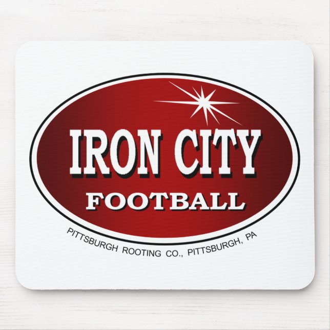 IRON CITY FOOTBALL Pittsburgh Style ~ Mousepad (Front)
