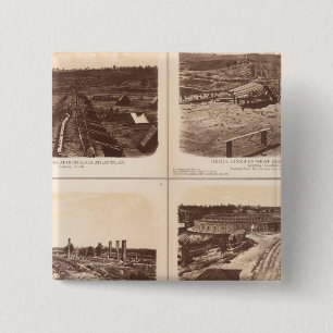 Iron clads, Engine Hero, rebel lines, buildings 15 Cm Square Badge