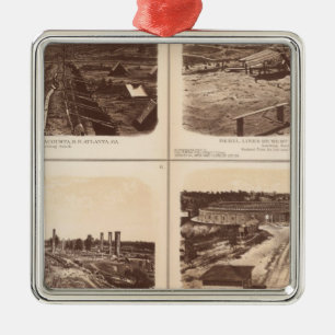 Iron clads, Engine Hero, rebel lines, buildings Metal Tree Decoration