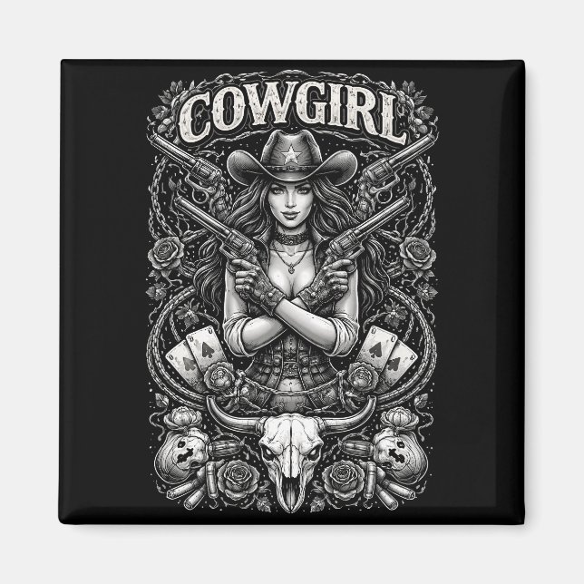 Iron Cowgirl Magnet (Front)