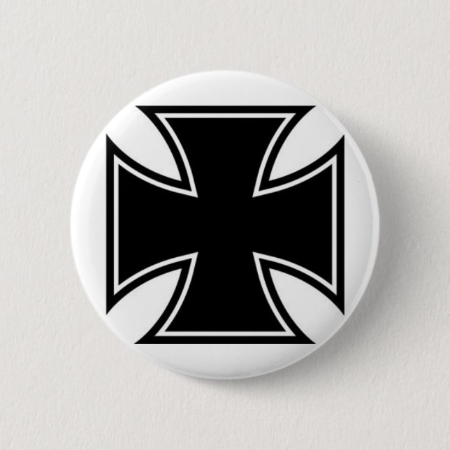 Iron Cross 6 Cm Round Badge (Front)