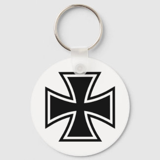 Iron Cross black white Key Ring