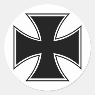 Iron Cross Classic Round Sticker
