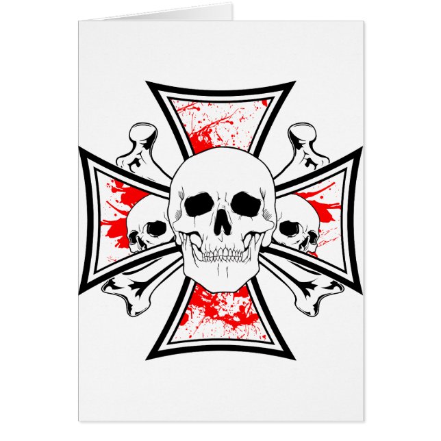 Iron Cross with Skulls and Cross Bones (Front)