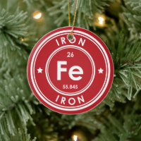 Iron Element Red Ceramic Ornament