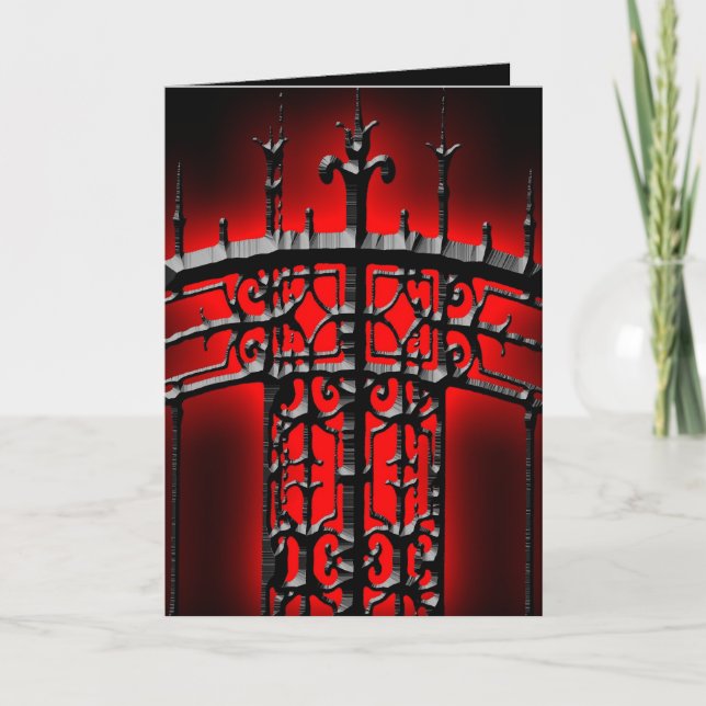 Iron Fence Halloween Invitation Card (Front)