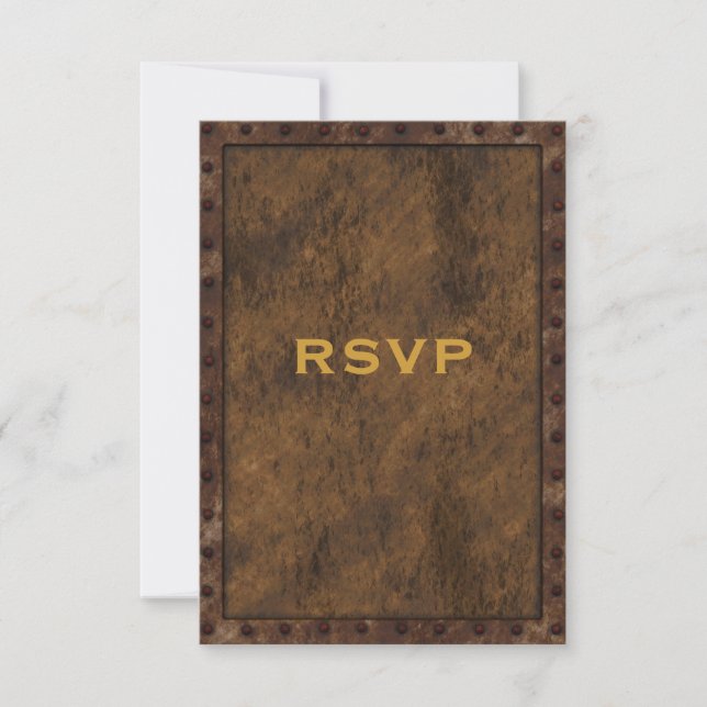 Iron Framed Effect Boys Birthday RSVP Card (Front)