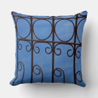 Iron gate pattern in blue, Cuba