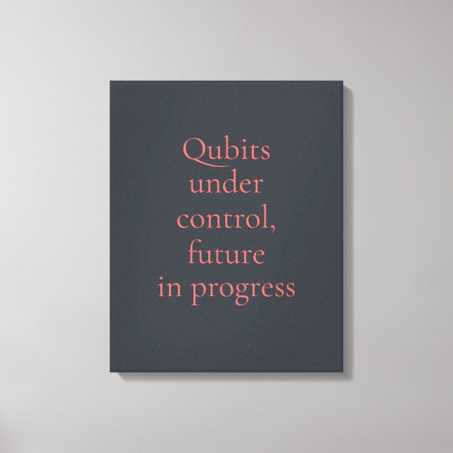 Iron Grey Orange Quantum Design Canvas Print (Front)